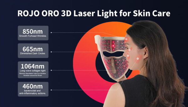rojo oro — cordless laser + led face mask
